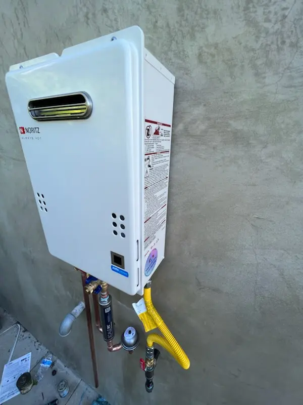 Tankless water heater installation for Greenmont homes